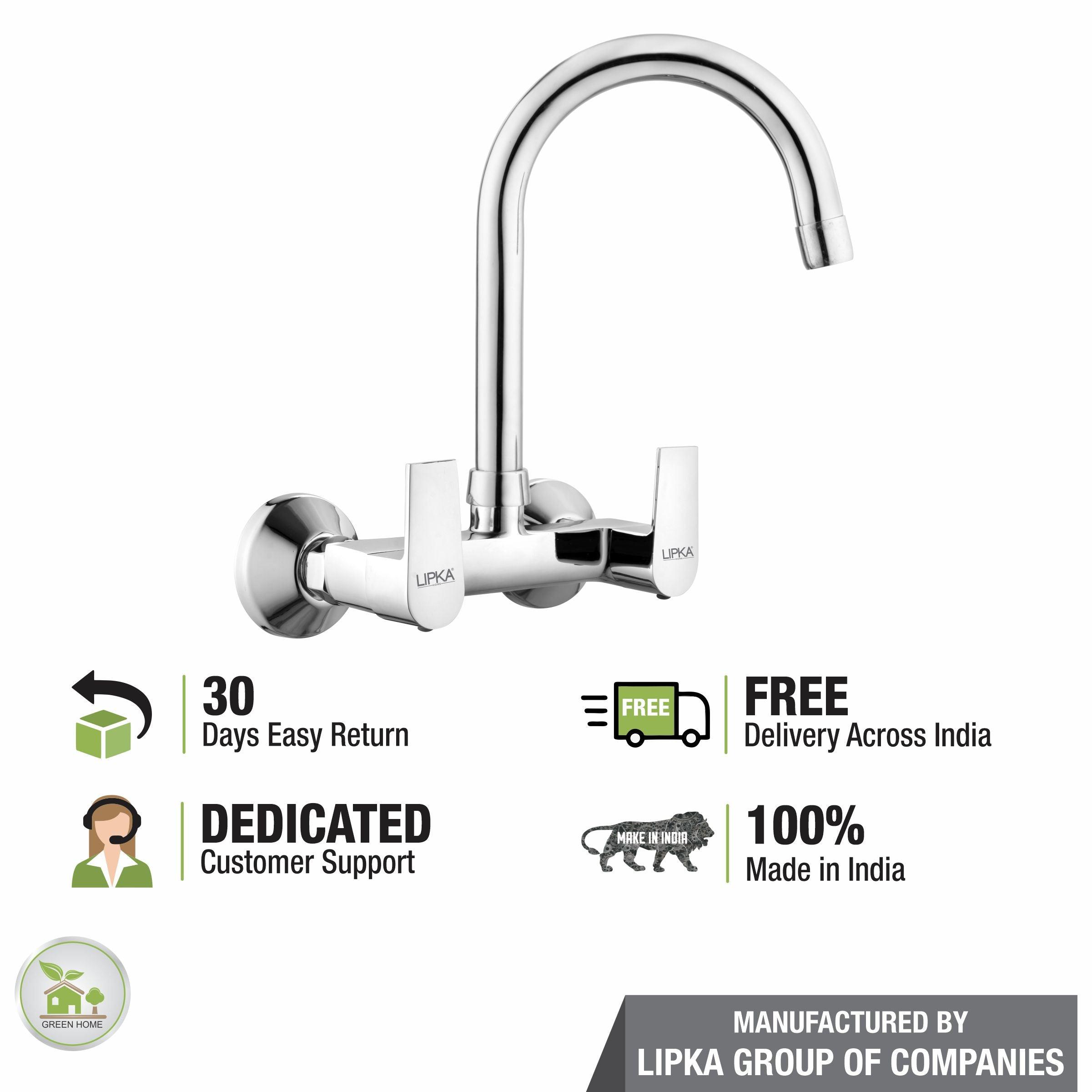 Victory Sink Mixer with Medium (15 Inches) Round Swivel Spout Faucet - LIPKA - Lipka Home