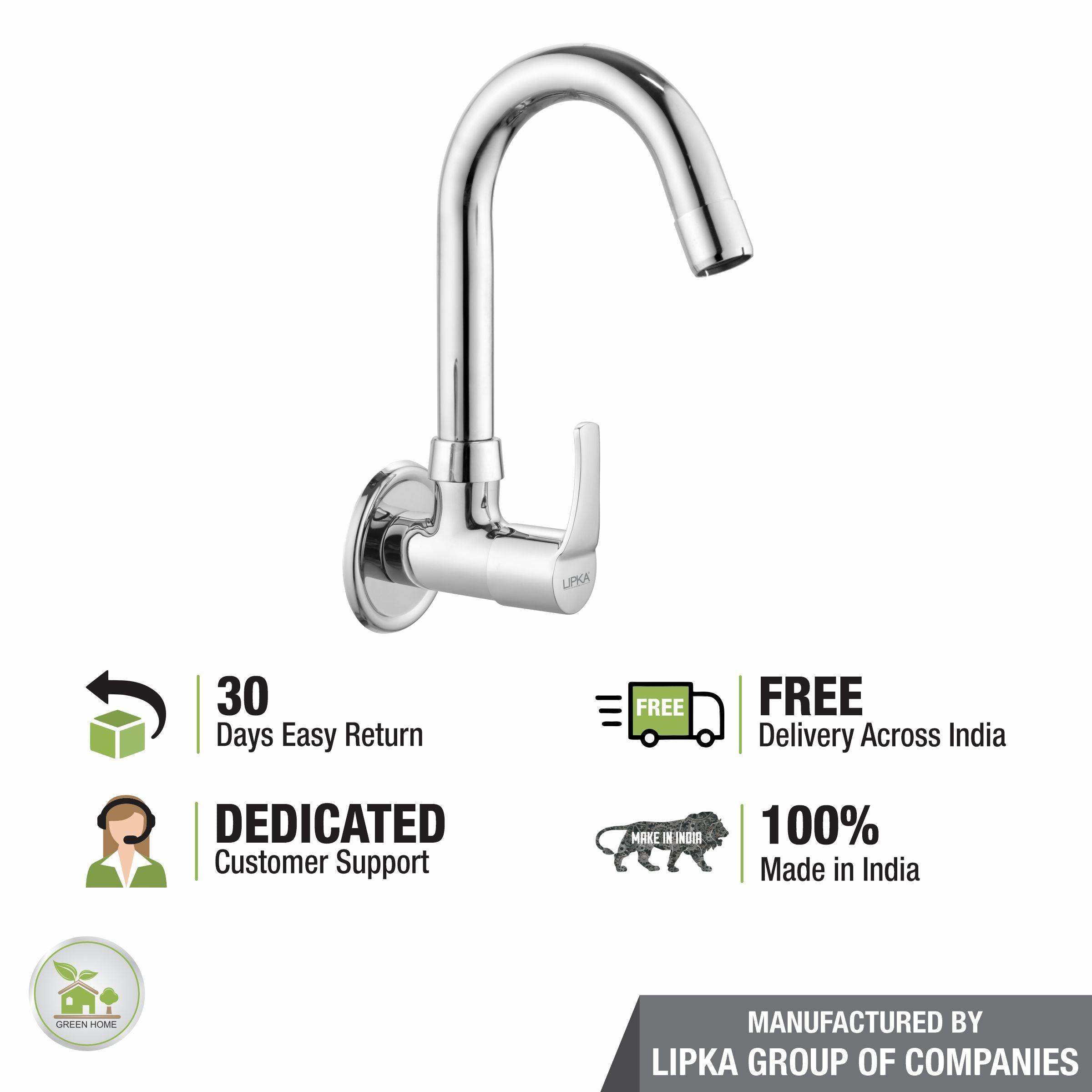 Coral Sink Tap Brass Faucet with Round Swivel Spout (12 Inches) - LIPKA - Lipka Home