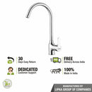 Fusion Single Lever Table Mount Sink Mixer Brass Faucet with Round Swivel Spout (20 Inches) - LIPKA - Lipka Home