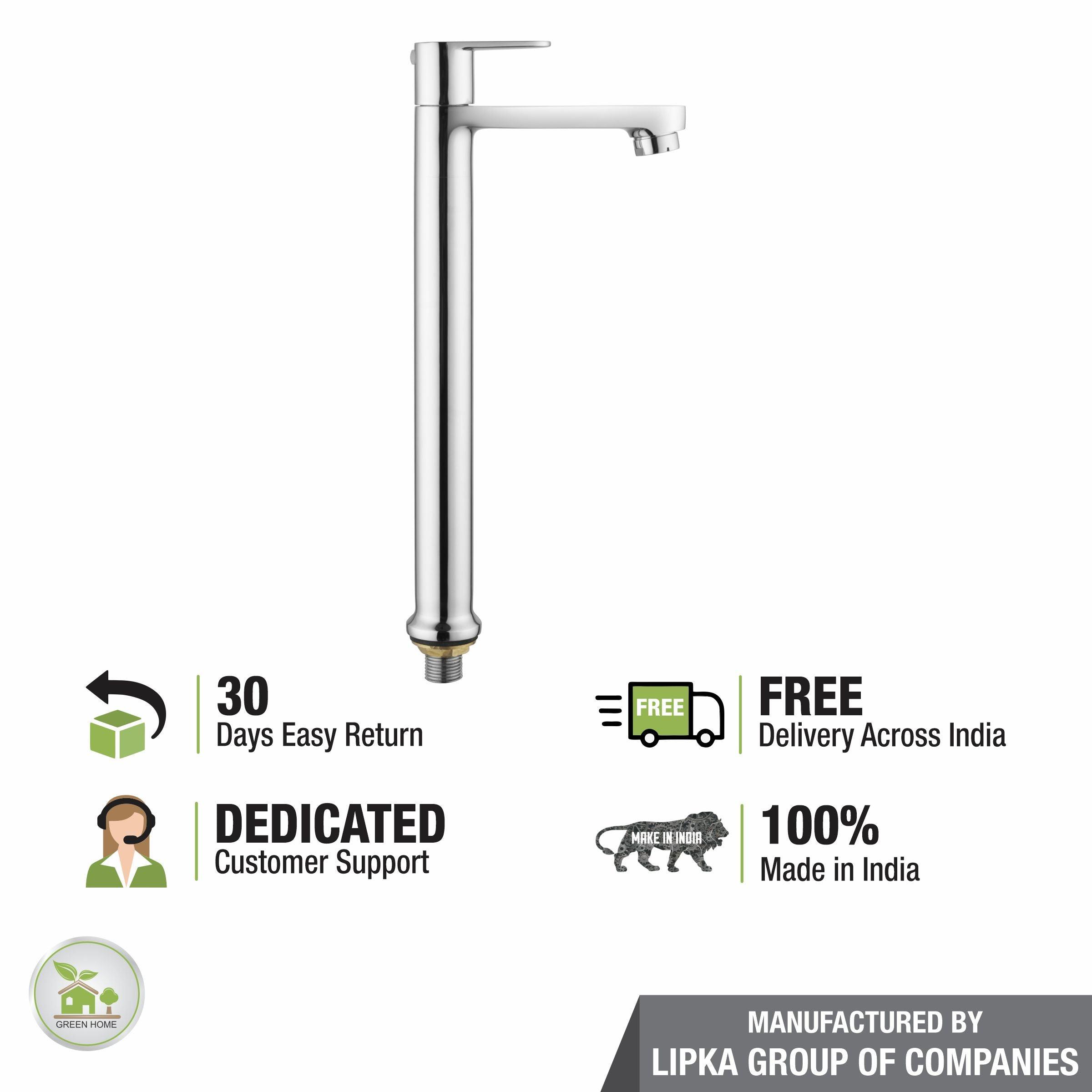 Virgo Pillar Tap Tall Body Brass Faucet- LIPKA - Lipka Home