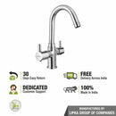 Kyron Centre Hole Basin Mixer Brass Faucet with Round Swivel Spout (12 Inches) - LIPKA - Lipka Home