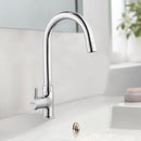 Kyron Swan Neck Brass Faucet with Round Swivel Spout (15 Inches) - LIPKA - Lipka Home