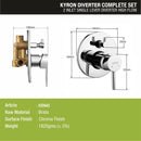 Kyron 2-inlet Single Lever Diverter High-Flow (Complete Set) - LIPKA - Lipka Home