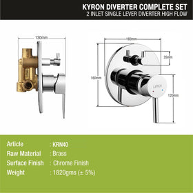 Kyron 2-inlet Single Lever Diverter High-Flow (Complete Set) - LIPKA - Lipka Home