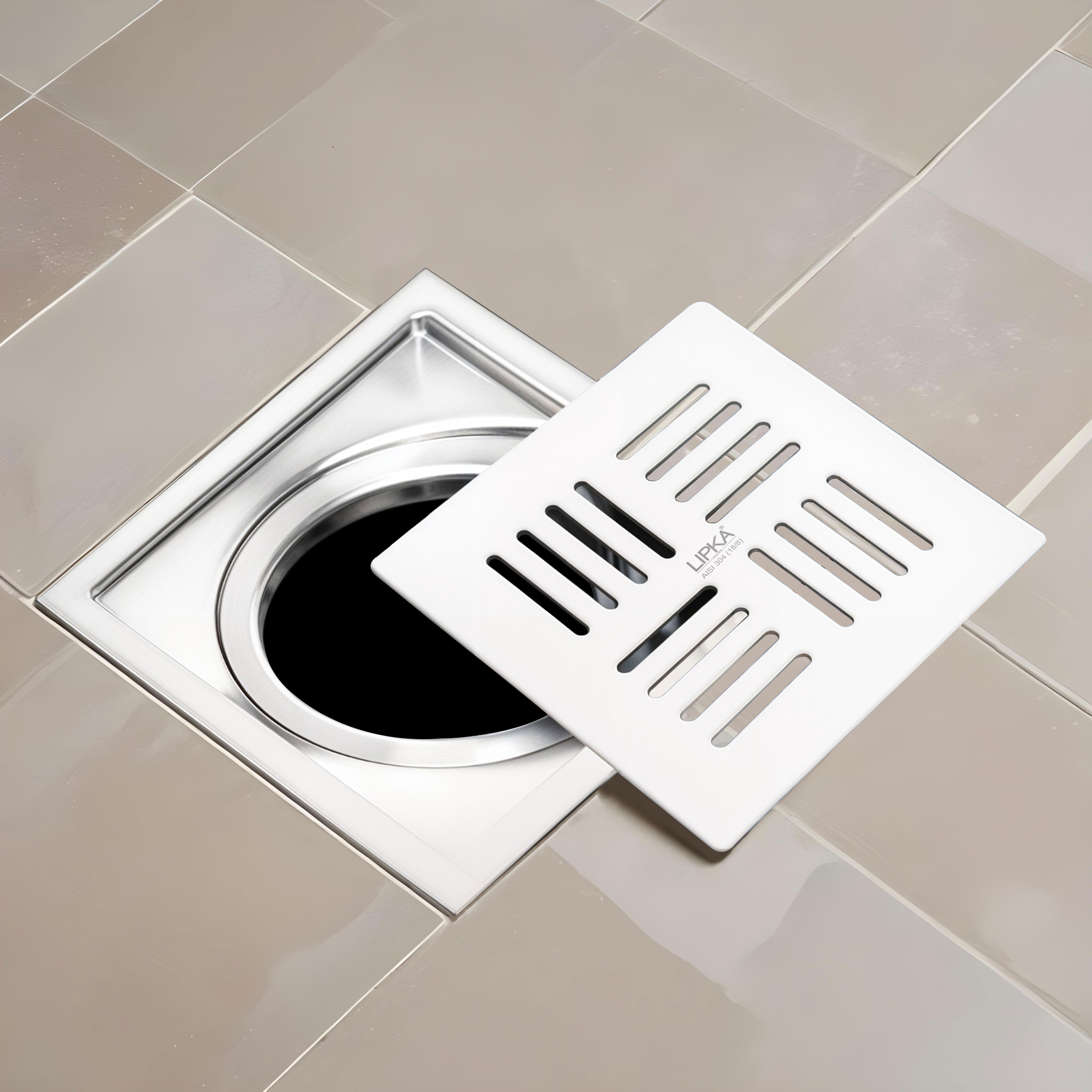 Pink Exclusive Square Floor Drain (6 x 6 Inches) - LIPKA