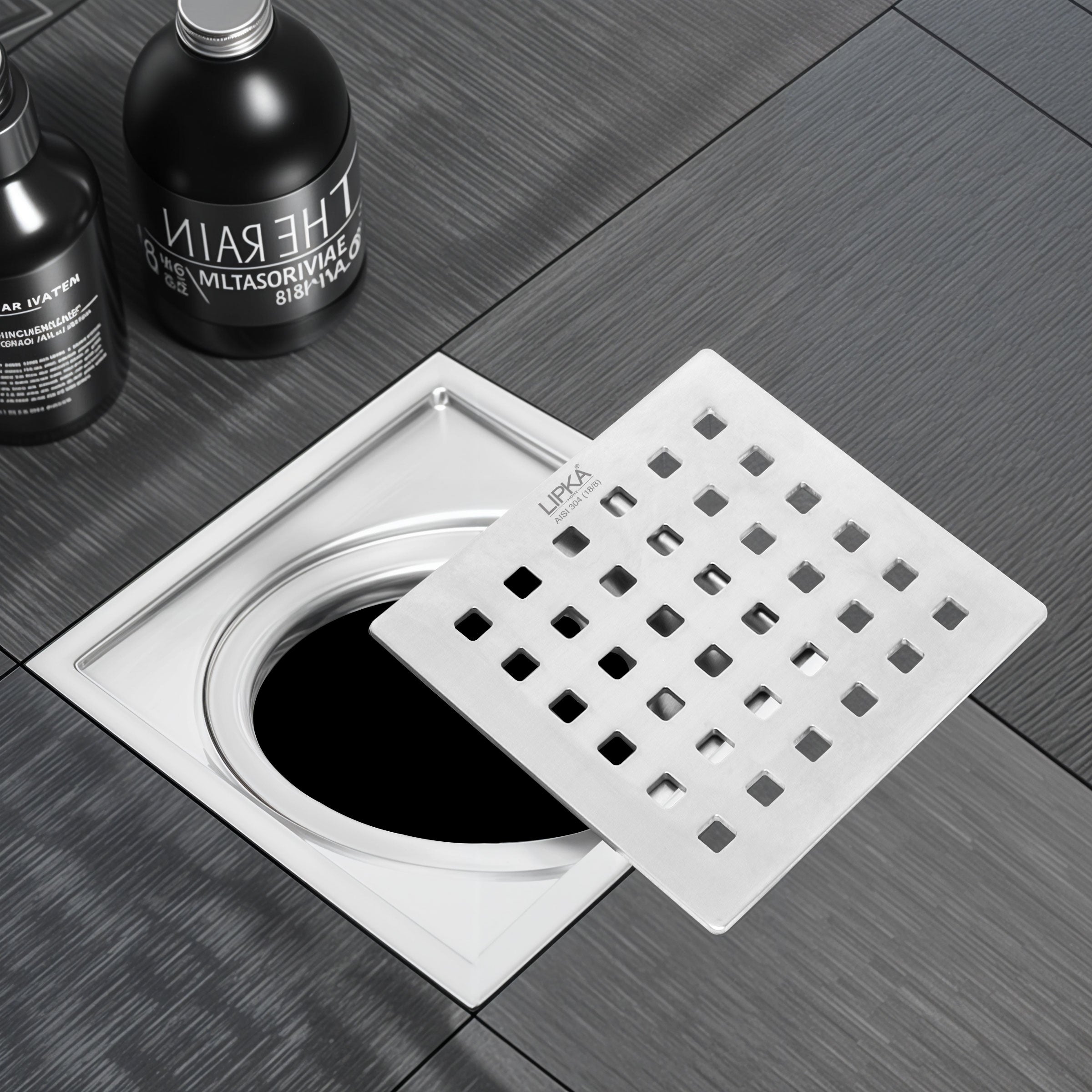 Red Exclusive Square Floor Drain (6 x 6 Inches) - LIPKA