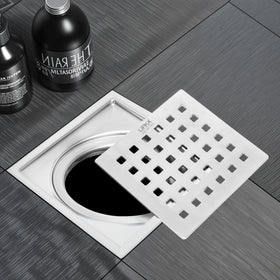 Red Exclusive Square Floor Drain (6 x 6 Inches) - LIPKA - Lipka Home