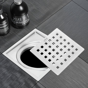 Red Exclusive Square Floor Drain (6 x 6 Inches) - LIPKA - Lipka Home