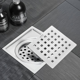Red Exclusive Square Floor Drain (6 x 6 Inches) with Cockroach Trap - LIPKA - Lipka Home