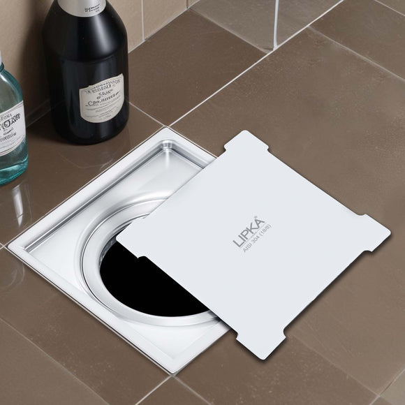 Yellow Exclusive Square Floor Drain (5 x 5 Inches) - LIPKA - Lipka Home