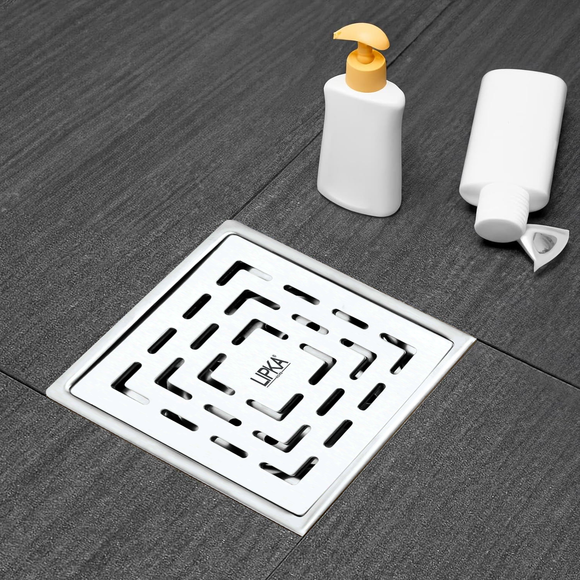 Orange Exclusive Square Floor Drain (5 x 5 Inches) with Cockroach Trap - LIPKA - Lipka Home