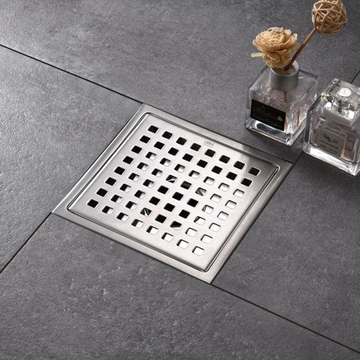 Red Exclusive Square Floor Drain (5 x 5 Inches) - LIPKA - Lipka Home
