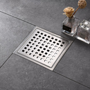 Red Exclusive Square Floor Drain (5 x 5 Inches) with Cockroach Trap - LIPKA - Lipka Home