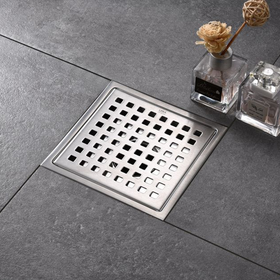Red Exclusive Square Floor Drain (5 x 5 Inches) with Cockroach Trap - LIPKA - Lipka Home