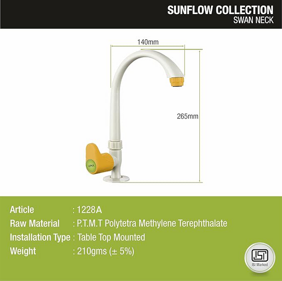 Sunflow PTMT Swan Neck Faucet - LIPKA - Lipka Home