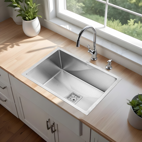 Handmade Single Bowl Kitchen Sink (20 x 17 x 9 Inches) - LIPKA - Lipka Home