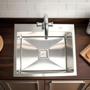 Handmade Single Bowl 304-Grade Kitchen Sink with Tap Hole (22 x 18 x 10 Inches) - LIPKA - Lipka Home