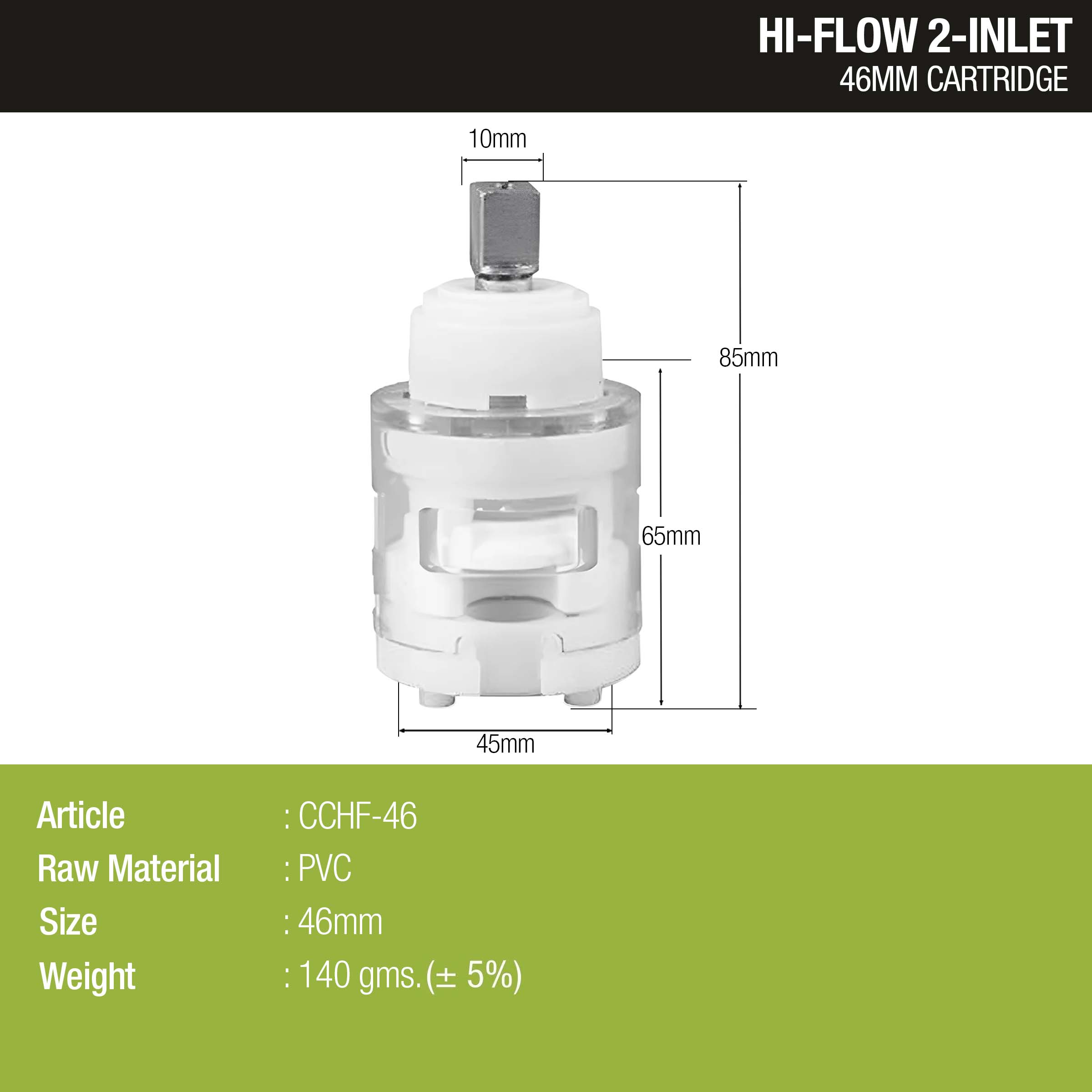 Ceramic Cartridge (46mm) for 2-inlet Hi-Flow Diverter - by LIPKA - 0