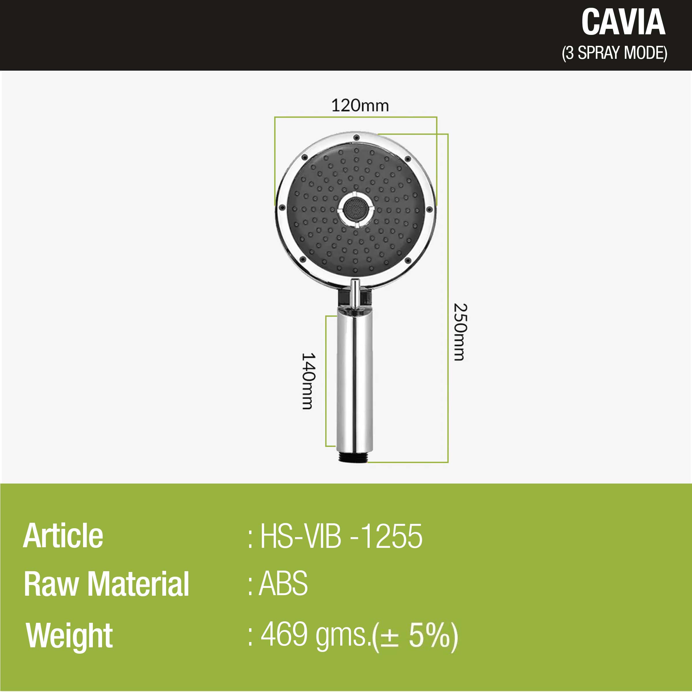 Cavia Multi Flow Hand Shower with Wall Hook & 304-Grade Shower Tube - LIPKA