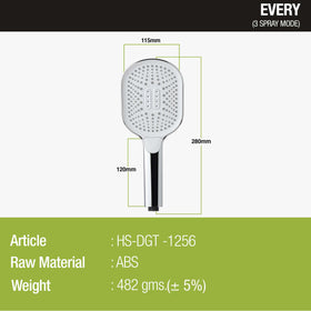 Every Multi Flow Hand Shower with Wall Hook & 304-Grade Shower Tube - LIPKA - Lipka Home