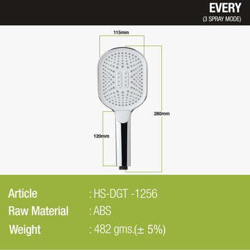 Every Multi Flow Hand Shower with Wall Hook & 304-Grade Shower Tube - LIPKA - Lipka Home