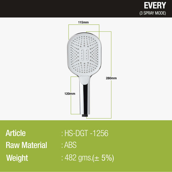 Every Multi Flow Hand Shower with Wall Hook & 304-Grade Shower Tube - LIPKA - Lipka Home