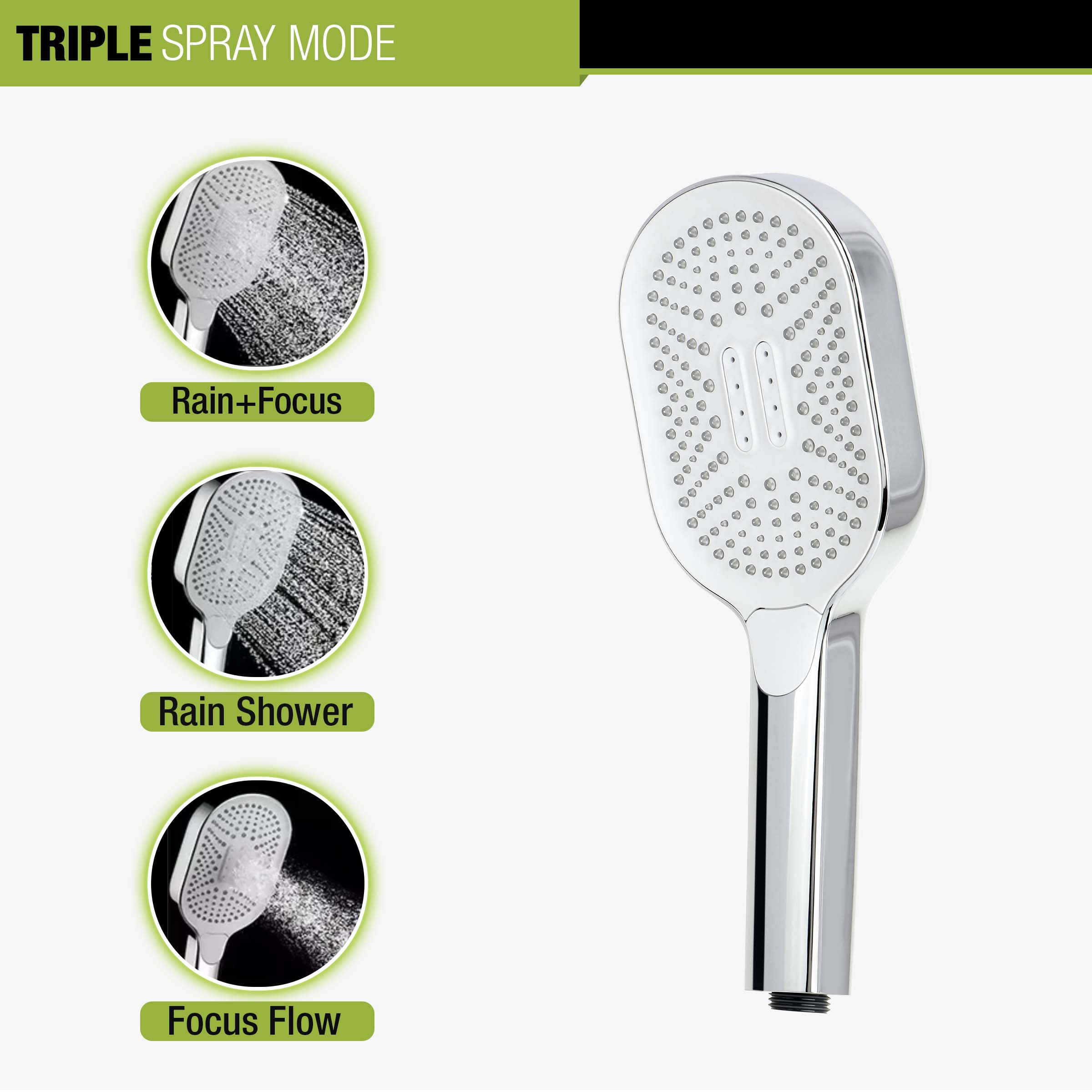 Every Multi Flow Hand Shower with Wall Hook & 304-Grade Shower Tube - LIPKA