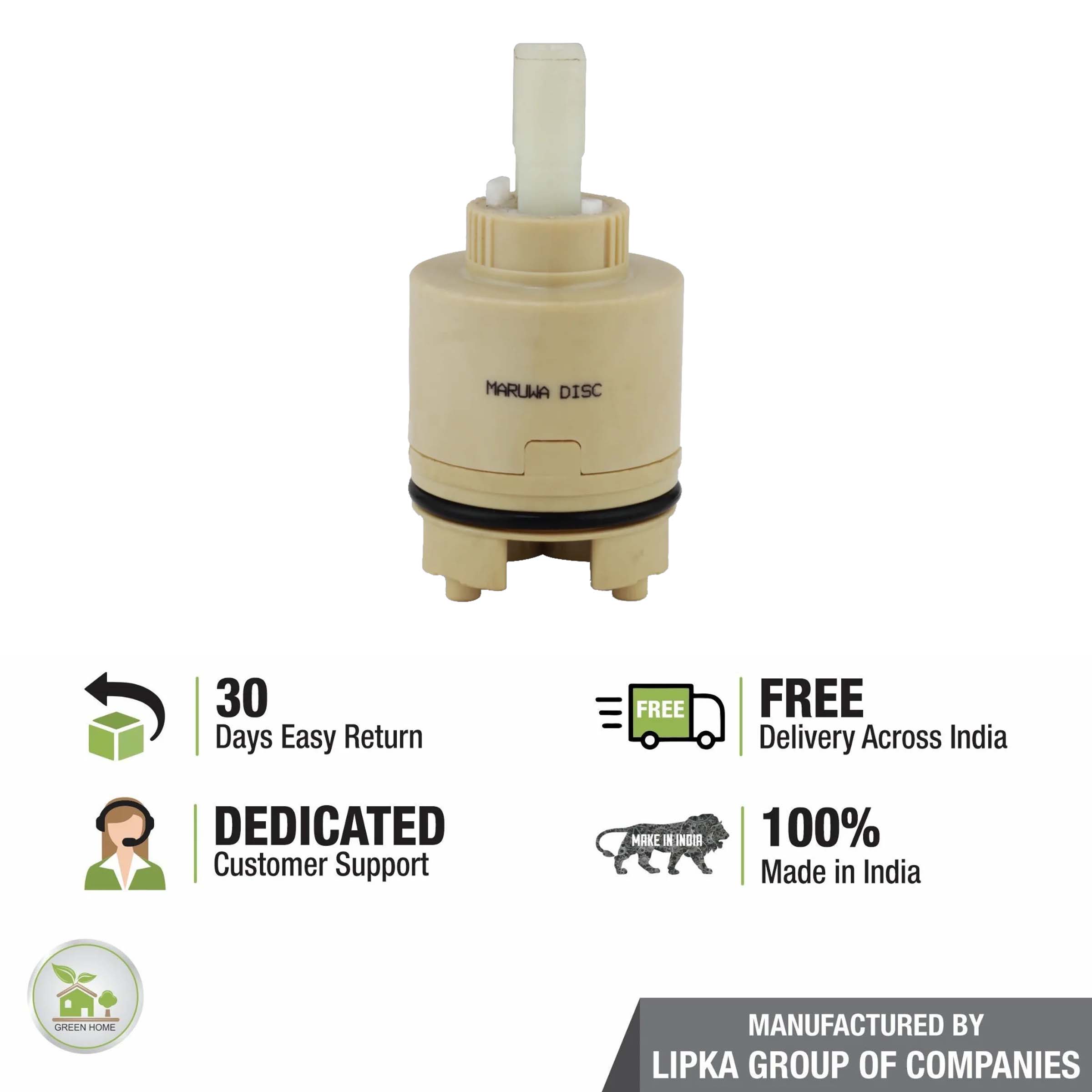 Ceramic Cartridge (40mm) for 2-Inlet Diverter - by LIPKA