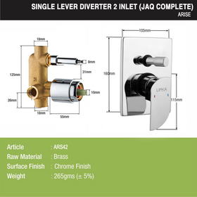 Arise JAQ 2-inlet Single Lever Diverter (Complete Set)- LIPKA - Lipka Home