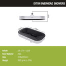 Diton Overhead Shower (13 x 8 Inches) - LIPKA - Lipka Home