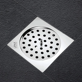 Square Flat Cut Floor Drain (6 x 6 Inches) with Lid and Cockroach Trap - LIPKA - Lipka Home