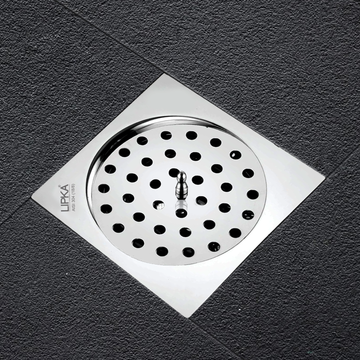 Square Flat Cut Floor Drain (6 x 6 Inches) with Lid and Cockroach Trap - LIPKA - Lipka Home