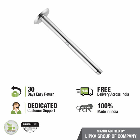 Ceiling Round Shower Arm (12 Inches) - LIPKA - Lipka Home