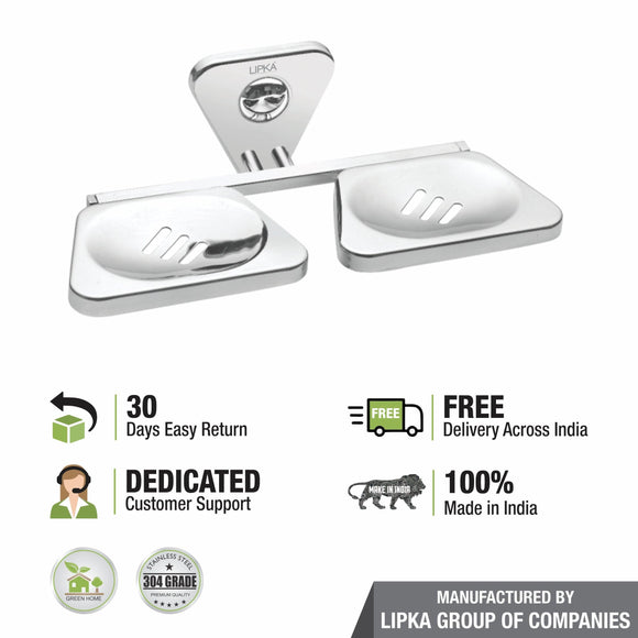 Pyramid 304-Grade Double Soap Dish - LIPKA - Lipka Home