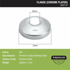 Deep Flange (Chrome Plated) Pack of 10 - LIPKA - Lipka Home