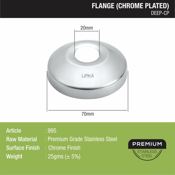 Deep Flange (Chrome Plated) Pack of 10 - LIPKA - Lipka Home