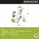 Designo Two Way Bib Tap PTMT Faucet (Double Handle) - LIPKA - Lipka Home