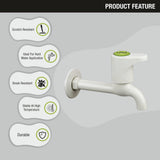 Designo Bib Tap Long Body PTMT Faucet features