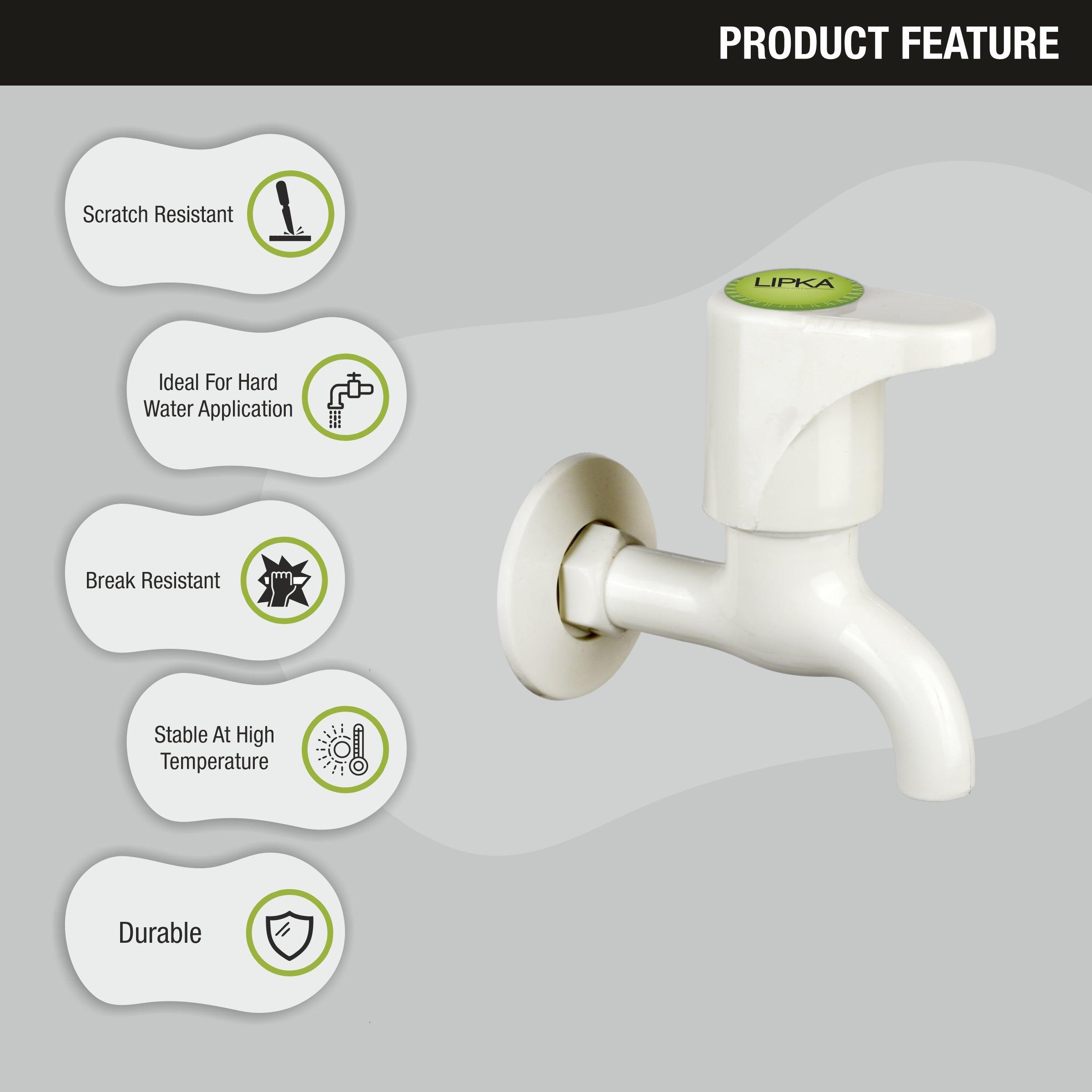 Designo Bib Tap PTMT Faucet features