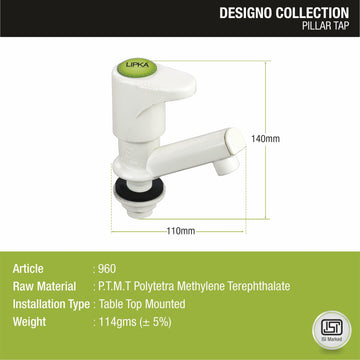 Designo Pillar Tap PTMT Faucet - LIPKA - Lipka Home