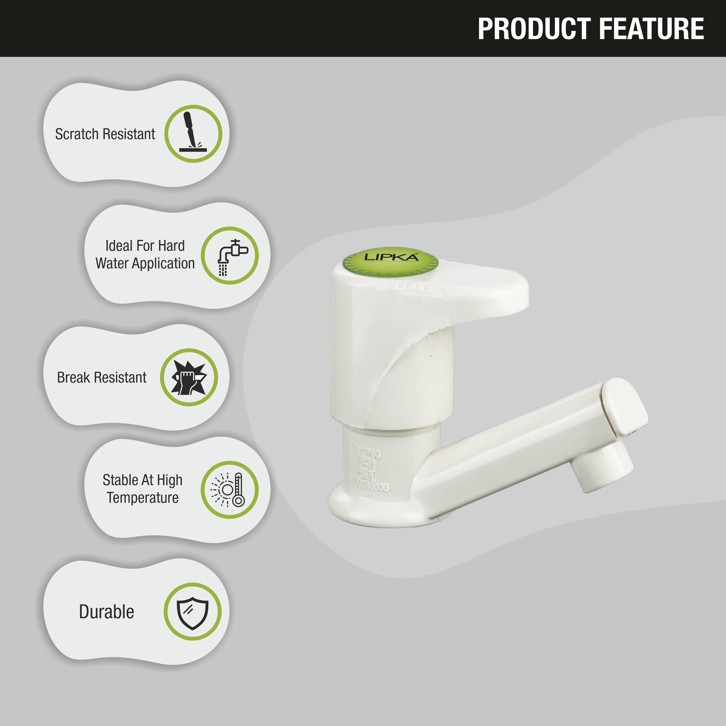 Designo Pillar Tap PTMT Faucet features