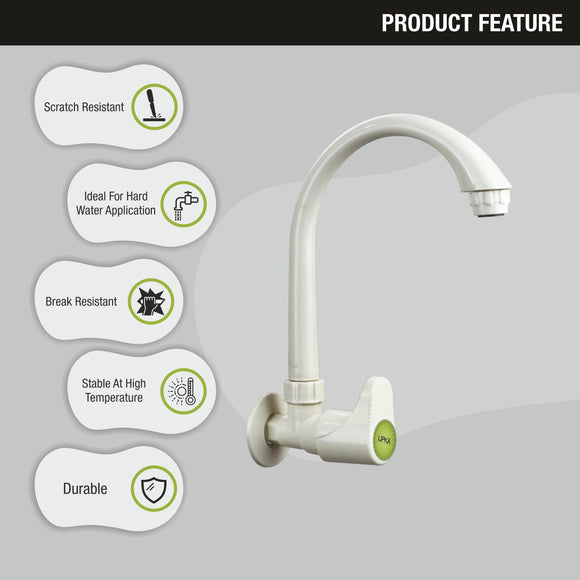 Designo Sink Tap with Swivel Spout PTMT Faucet- LIPKA - Lipka Home