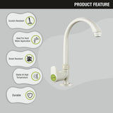 Designo PTMT Swan Neck Faucet features
