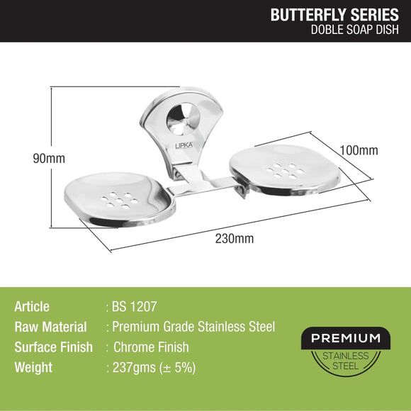 Butterfly Double Soap Dish - LIPKA - Lipka Home