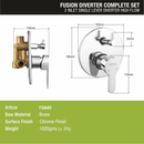 Fusion 2-inlet Single Lever Diverter High-Flow (Complete Set) - LIPKA - Lipka Home