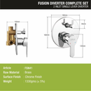 Fusion 2-inlet Single Lever Diverter (Complete Set)- LIPKA - Lipka Home