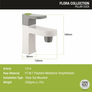 Flora Pillar Tap PTMT Faucet - LIPKA - Lipka Home