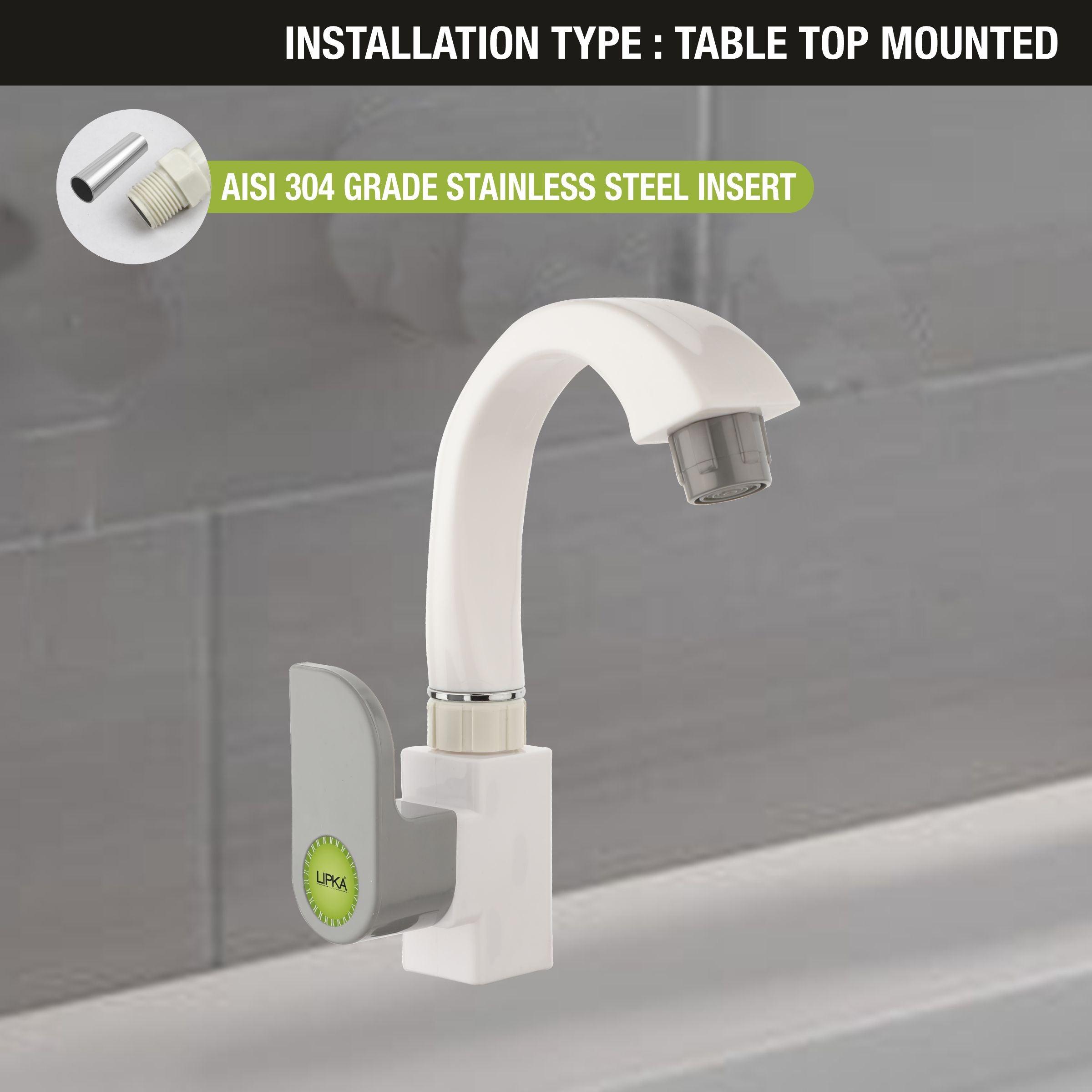 Flora PTMT Swan Neck Faucet lifestyle