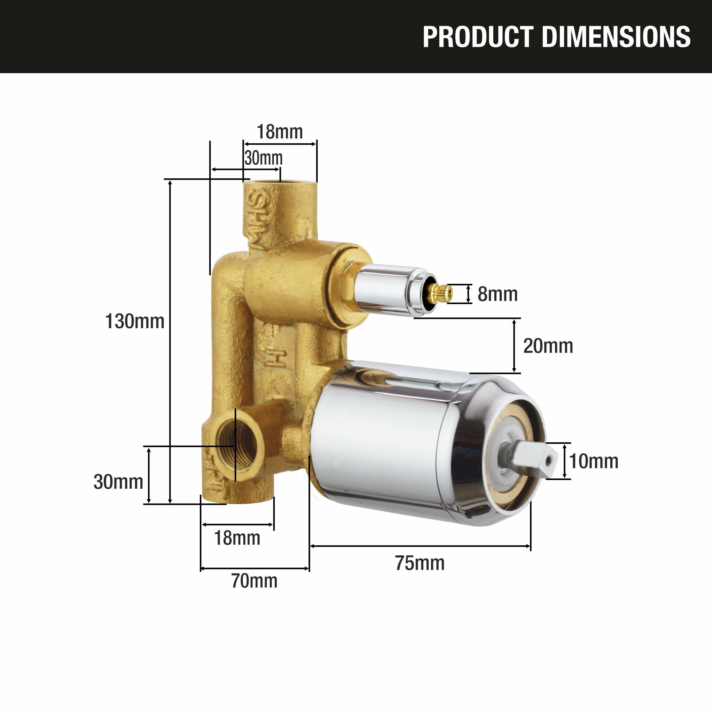 Fusion 2-inlet Single Lever Diverter High-Flow (Complete Set) dimensions