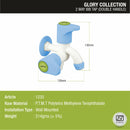 Glory Two Way Bib Tap PTMT Faucet (Double Handle) - LIPKA - Lipka Home